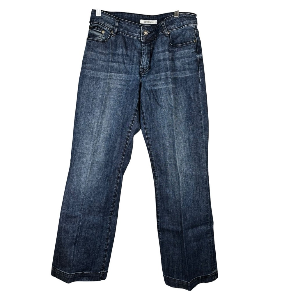Stetson Women's No 214 City Trouser Denim blue Jeans Wide Leg Size 10 R Western